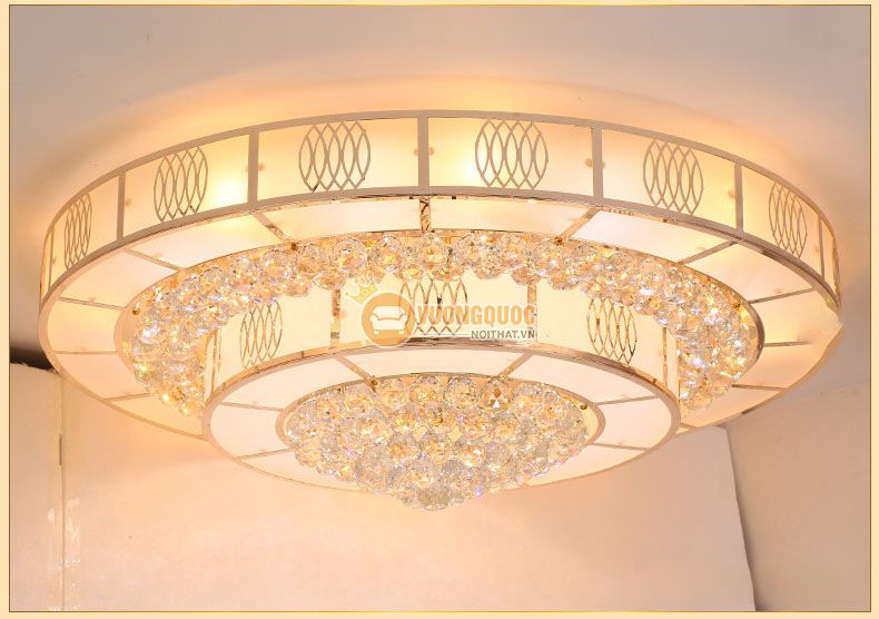 Đèn ốp trần bánh tiêu đẹp cho phòng khách CM260-11